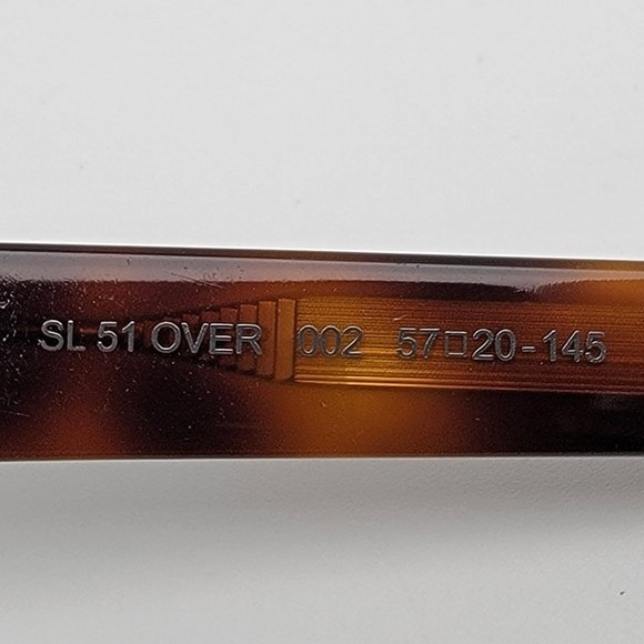 Saint Laurent Paris SL51 Over 002 Tortoise Frame Green Lens Sunglasses Italy - Picture 7 of 14